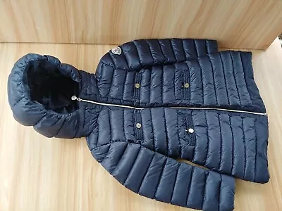 Authentic Moncler Hooded Kids Girls Blue 8 Years Anni 130cm Puffer Down Jacket • $229.99