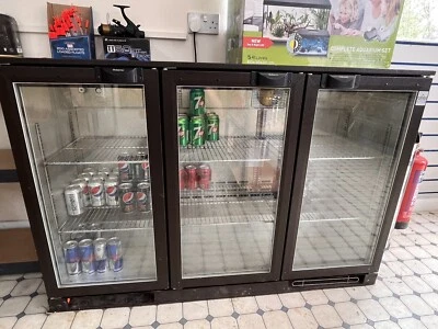 £180 • Buy Commercial Double 3 Door Bar Display Cooler Fridge Chiller Beer Wine Sort Drinks