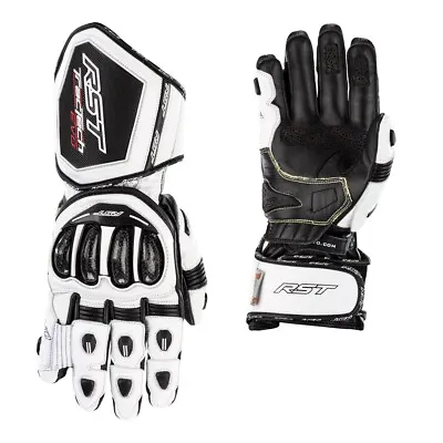 RST Tractech EVO 4 Leather Motorcycle Gloves - White • $124.49