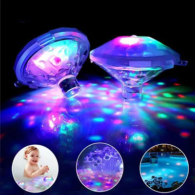 Floating LED Bath Lights Underwater Hot Tub RGB Colorful Lazy Spa Disco Lamp • £8.19