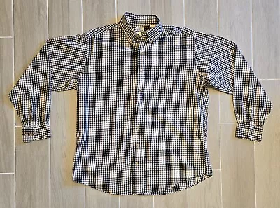 Vintage Viyella Maus & Hoffman Shirt Mens Large Plaid Black Long Sleeve USA  • $36.99