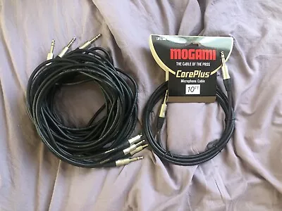 6 Count - Mogami CorePlus Cable 1/4  TRS Straight 10' Ft • $194.99