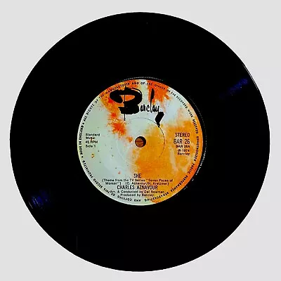 CHARLES AZNAVOUR-She-1975-7” Single-BAR26 • £3
