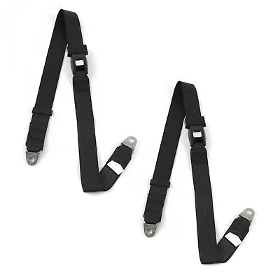 Ford Mustang 1979 - 1993v Standard 2pt Black Lap Bucket Seat Belt Kit - 2 Belts • $39.95