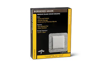 Medline Sterile Bordered Gauze - 4  X 4  (2.5  X 2.5  Pad)- Box Of 15 - MSC3244Z • $10.35