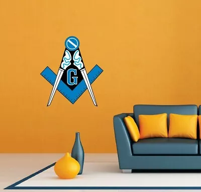 Freemasonry Masonic Sign Room Wall Garage Decor Sticker Decal 20 X25  • $19.99