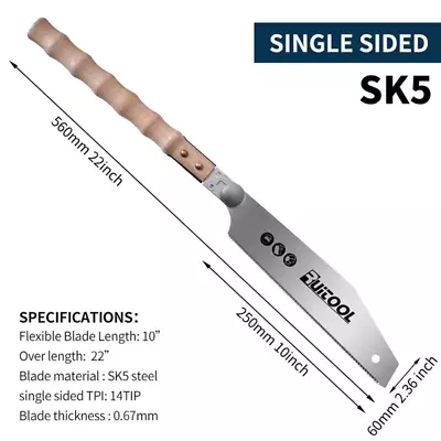 1Pc Japanese Hand Saw 3-Edge Teeth Pull Saw SK5 Steel Flush Cut Saw With Non-Sli • £20.99