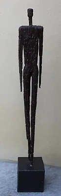 Mid Century Brutalist Abstract Walking Man Metal Sculpture Giacometti Style • $599.99