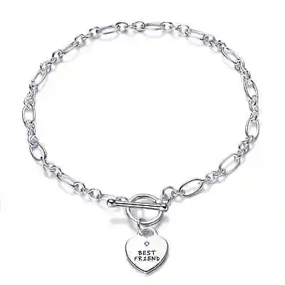 £8.99 • Buy Best Friend Charm Bracelet Created With Zircondia® Crystals By Philip Jones
