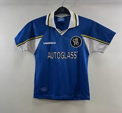 Chelsea Home Football Shirt 1997/99 Children’s 10/11 Years Umbro B421 • £59.99