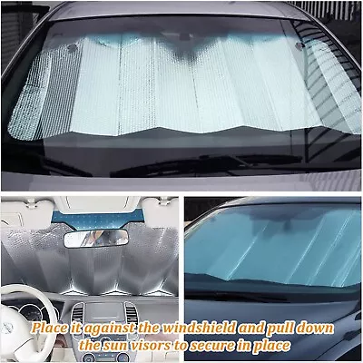 Foldable Car Windshield Front Window Sun Shade Cover Visor UV Block Protector • $8.99