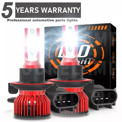 2X H13 9008 Super Bright LED Headlight Bulbs Kit 660000LM 8000K White Hi-Lo Beam • $19.99