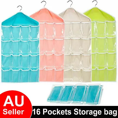 Storage Organizer Wardrobe Hanging Bag Pocket Holder Shelf Closet Handbag  Door • $7.99