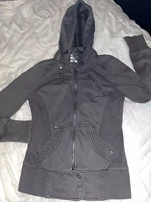 Women Grey Zip Up Hooded Top Size 10 From Next  • £5