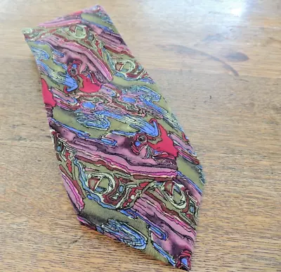 Vintage Jerry Garcia Tie Parrots And Frogs 100% Silk Collection 5 Stonehenge • $17.50