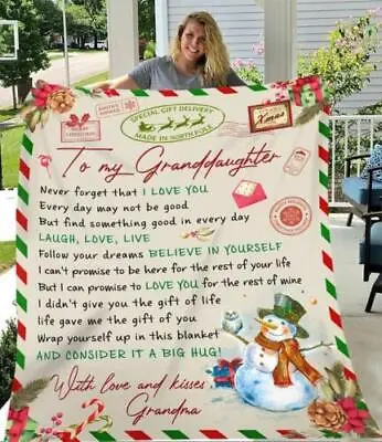 Christmas Grandpa To Granddaughter Life Gave Me The Gift Of You SOFA BLANKET • £55.92