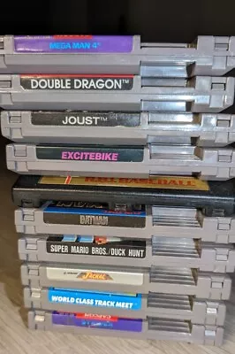 Vintage Nes Nintendo Lot 10 Games! Mega Man 4! See Pics For Details • $75