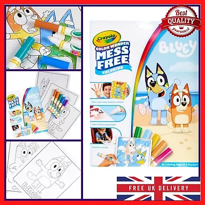 CRAYOLA Color Wonder Bluey Colouring Mess-Free Book Includes 18 Colouring Pages • £9.28