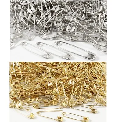 Hemline Safety Pins Silver Or Gold 20mm - 46mm • £2.30