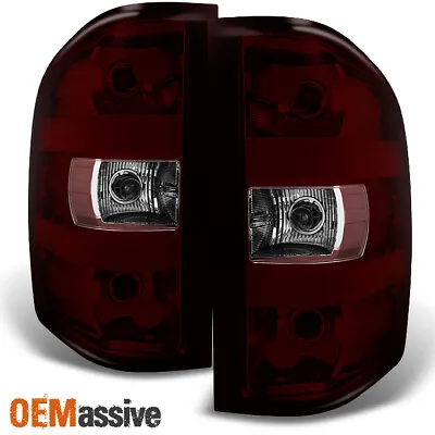 Fit 07-13 Silverado 1500 2500HD 3500HD 07-14 Sierra 3500 HD Dark Red Tail Lights • $65.99