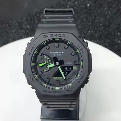 Green Casio G-Shock Black Carbon CasiOak Unisex Watch GA2100-1A3ER Black • $54.88