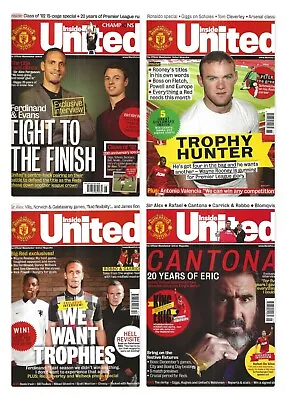4 Copies Of Inside United The Official Man Utd Football Magazine 2012-2013 • £2.50
