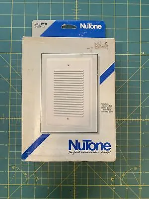 NUTONE 2 NOTE DOOR CHIME Recessed White Vintage LB-14WH  NEW Old Stock • $30