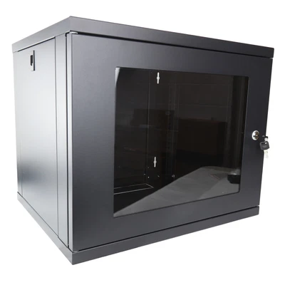 £99 • Buy FLAT PACK Wall Mounted Data/Studio/Home Cabinet For 19 Inch Rack 9U 450mm Black