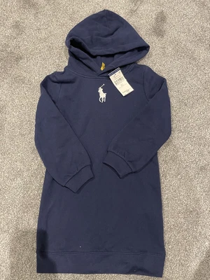 £35 • Buy Polo Ralph Lauren Navy Sweatshirt Dress Girls Age:6