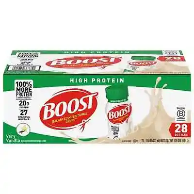 BOOST 20g High Protein Nutritional Drink Very Vanilla (8 Fl. Oz. 28 Ct.) • $45