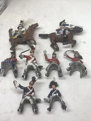 8 X Waterloo Era Military Figures. Saddled Riders. Cast Metal.   Painted • £6