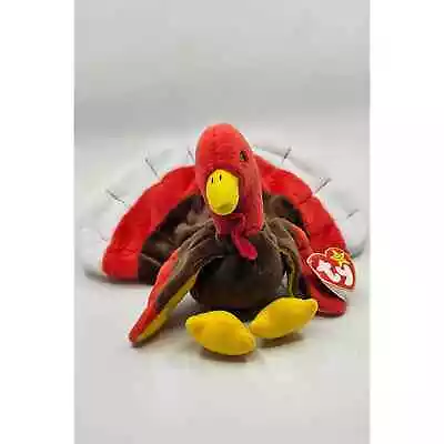 Ty Beanie Babies GOBBLES The Turkey 1996 W/ Tag Errors Rare Double Waddle  • $999