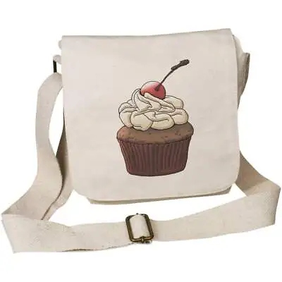£11.99 • Buy 'Cherry Cupcake' Small Cotton Canvas Messenger Bag (MS00034012)