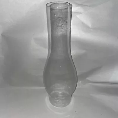 Vintage Round Bulge Clear Glass Oil Lamp Chimney. Bottom- 6.25cm Top- 4cm Approx • £11.99