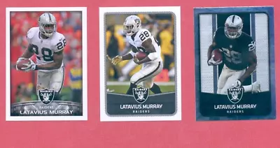 2015-2016 Panini LATAVIUS MURRAY Oakland Raiders 3-Card Sticker Lot • $1.50