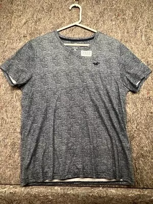 Hollister Mens Shirt Blue V Neck Short Sleeve Size M • $9.99