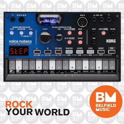 Korg Volca Nubass Vacuum Tube Synthesizer - Brand New - Belfield Music • $359