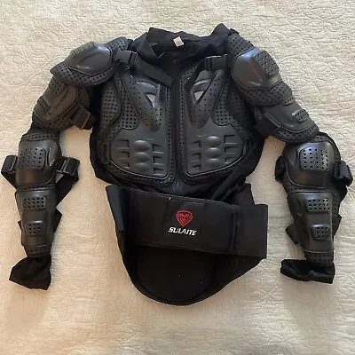 Sulaite Motorcycle Full Body Armor Jacket Spine Chest Protection Gear XXL • $49.95