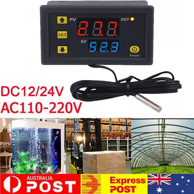 Digital Temperature Controller Temp Sensor Thermostat Control Relay 12V W3230 AU • $13.74