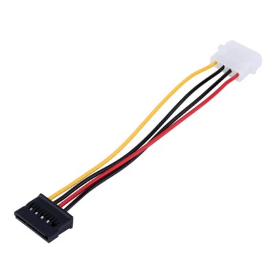 £2.63 • Buy 15 Pin Female SATA ATA HDD Hardrive To 4 PIN IDE MOLEX Power Adapter Cable 50cm