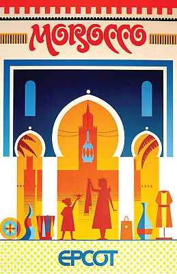 EPCOT Morocco Pavillion Retro Attraction Poster Print 11x17 Disney • $17.99