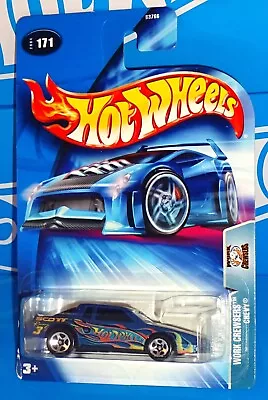 Hot Wheels 2004 Track Aces #171 Chevy Blue Monte Carlo On Work Crewsers Board • $3.60