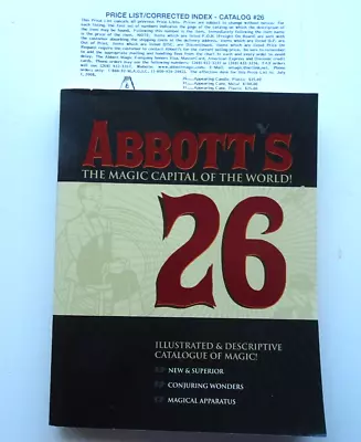 Abbott's MAGIC Catalog 26 - W/ Set Of Price List • $19.99