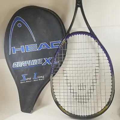 Head Tennis Racquet Graphite Comp XL Oversize 4 3/8 Grip Vintage With Cover • $39.99