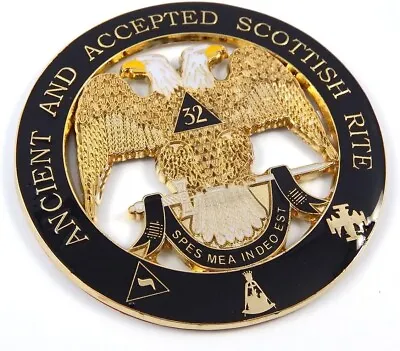 Ancient And Accepted Scottish Rite 32 Deg 3  Auto Emblem Metal Car Decal MAS21 • $7.99