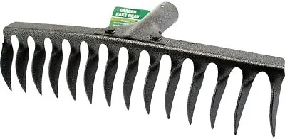 14 Tooth Teeth Replacement Rake Head Garden Lawn Leaf Leaves Metal Tool Steel • £3.99