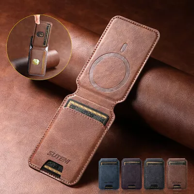Leather Magnetic Mag Safe Card Stand Wallet For IPhone 15 14 13 12 11 Pro Max  • $7.51
