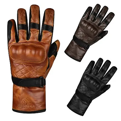 Redrum Leather Motorbike Motorcycle Winter Gloves Waterproof Windproof Thermal • £19.99