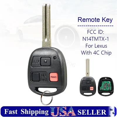 Remote Car Key Fob For Lexus RX300 1999 2000 2001 2002 2003 N14TMTX-1 + 4C Chip • $15.39