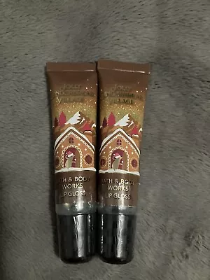 Bath & Body Works JOLLY GINGERBREAD VILLAGE Lip Glass Lot Of 2 SEALED  • $12.95